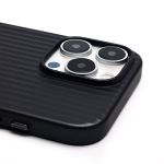 Чехол для Apple iPhone 16 Pro Max пластиковый рифленый <черный>