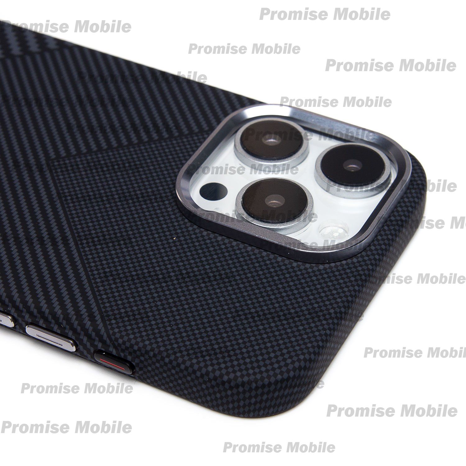 Чехол для Apple iPhone 16 Pro Max пластиковый Luxo Carbon (рис. 124) <черный> ― Розничный PromiseMobile
