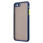 Чехол для Apple iPhone 8 Plus пластиковый с окантовкой <темно-синий>