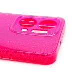 Чехол для Huawei Honor X7a Plus силиконовый с блестками №3 <розовый>