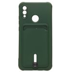 Чехол для Honor 10 Lite (HRY-LX1) силиконовый с картхолдером №4 <темно-зеленый>