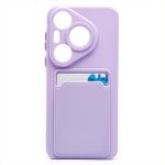 Чехол для Huawei HBN-LX9 силиконовый с картхолдером №9 <светло-фиолетовый>