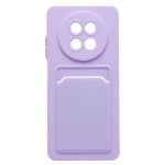 Чехол для Realme RMX3999 силиконовый с картхолдером №9 <светло-фиолетовый>