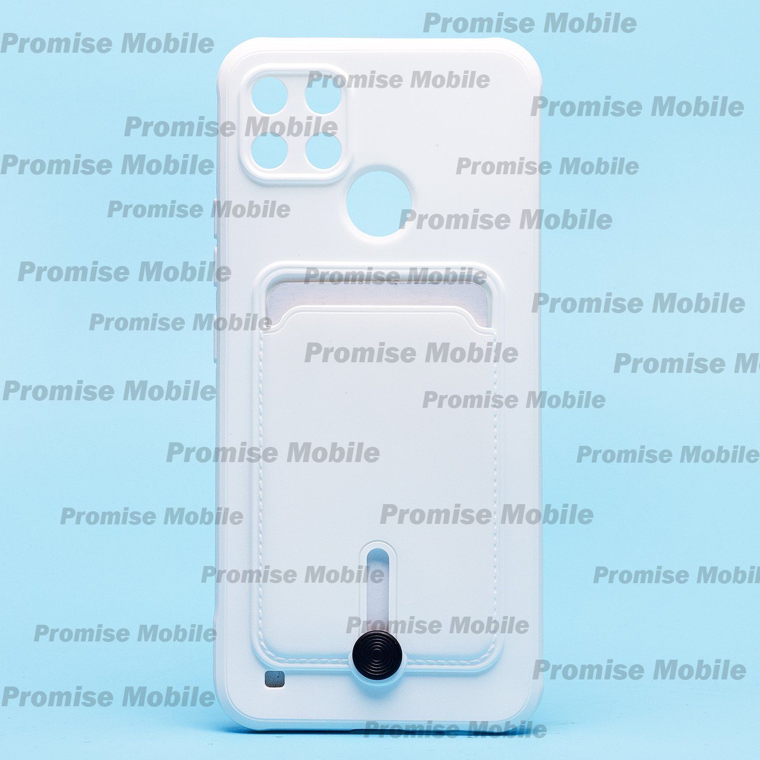 Чехол для Realme RMX3261 силиконовый с картхолдером №4 <белый> ― Розничный PromiseMobile