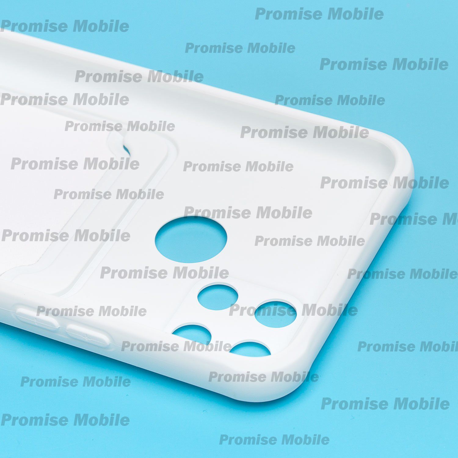 Чехол для Realme RMX3261 силиконовый с картхолдером №4 <белый> ― Розничный PromiseMobile