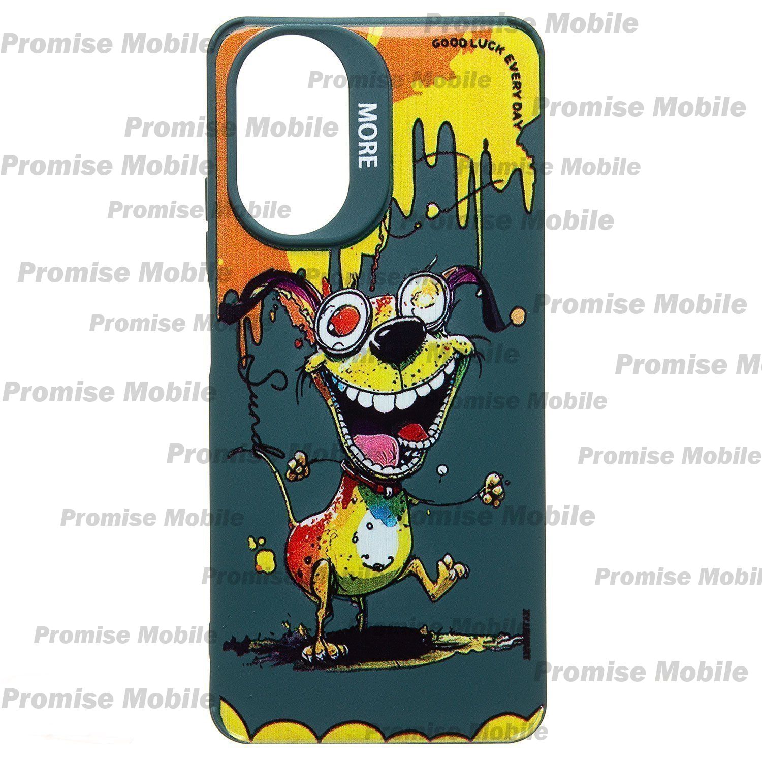 Чехол для Realme C67 силиконовый (рис. 335/собака) <темно-зеленый> ― Розничный PromiseMobile