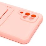 Чехол для Samsung SM-A125F (Galaxy A12) силиконовый с картхолдером №4 <светло-розовый>