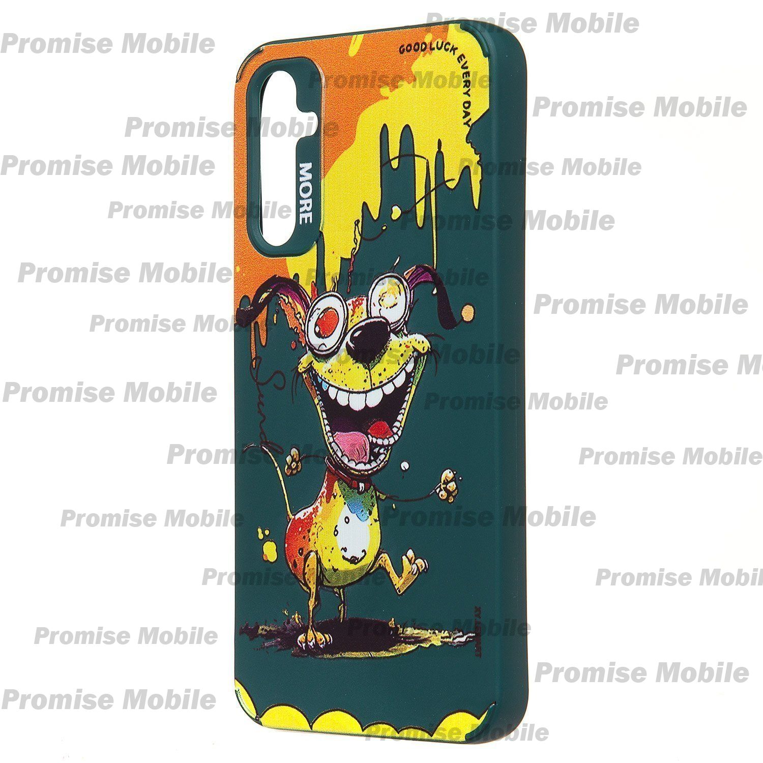 Чехол для Samsung SM-A346E (Galaxy A34 5G) силиконовый (рис. 335/собака) <темно-зеленый> ― Розничный PromiseMobile