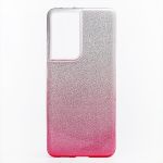 Чехол для Samsung SM-G998B (Galaxy S21 Ultra) силиконовый градиент <серебристо-розовый>
