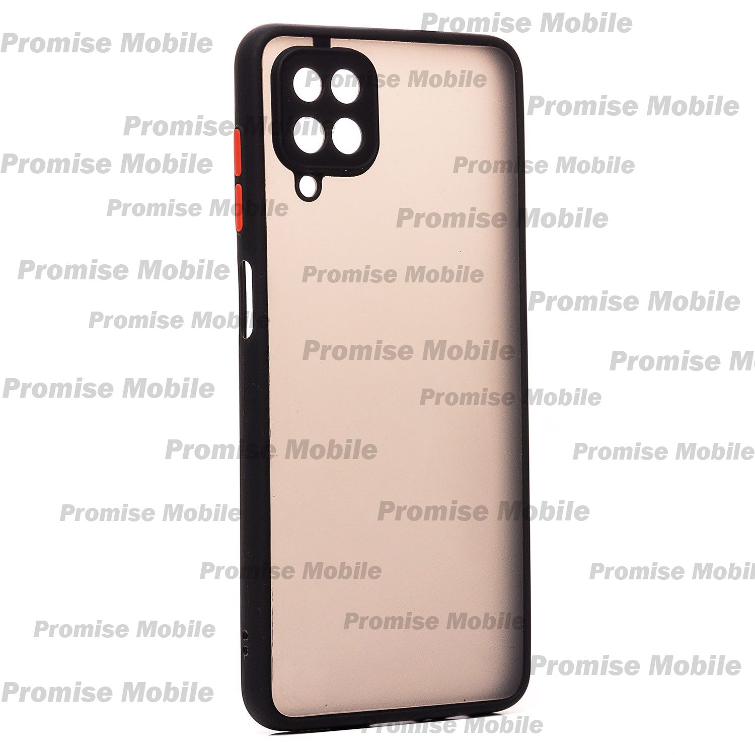 Чехол для Samsung SM-M127F (Galaxy M12) пластиковый с окантовкой <черный> ― Розничный PromiseMobile