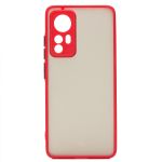 Чехол для Xiaomi 12S пластиковый с окантовкой <красный>