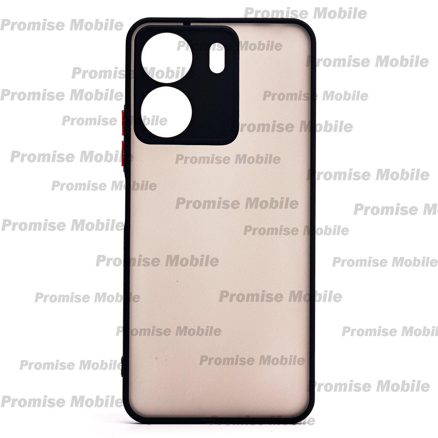 Чехол для Xiaomi Poco C65 пластиковый с окантовкой <черный> ― Розничный PromiseMobile