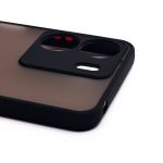 Чехол для Xiaomi Poco C65 пластиковый с окантовкой <черный>
