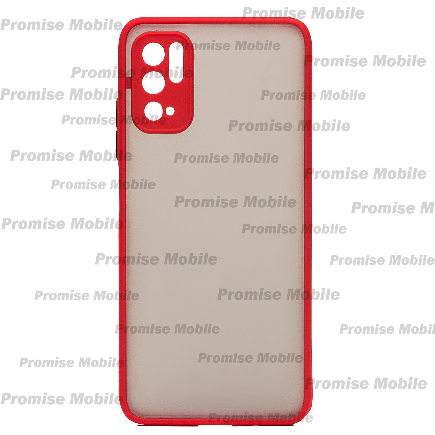 Чехол для Xiaomi Poco M3 Pro 5G пластиковый с окантовкой <красный> ― Розничный PromiseMobile