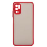 Чехол для Xiaomi M2103K19PG пластиковый с окантовкой <красный>