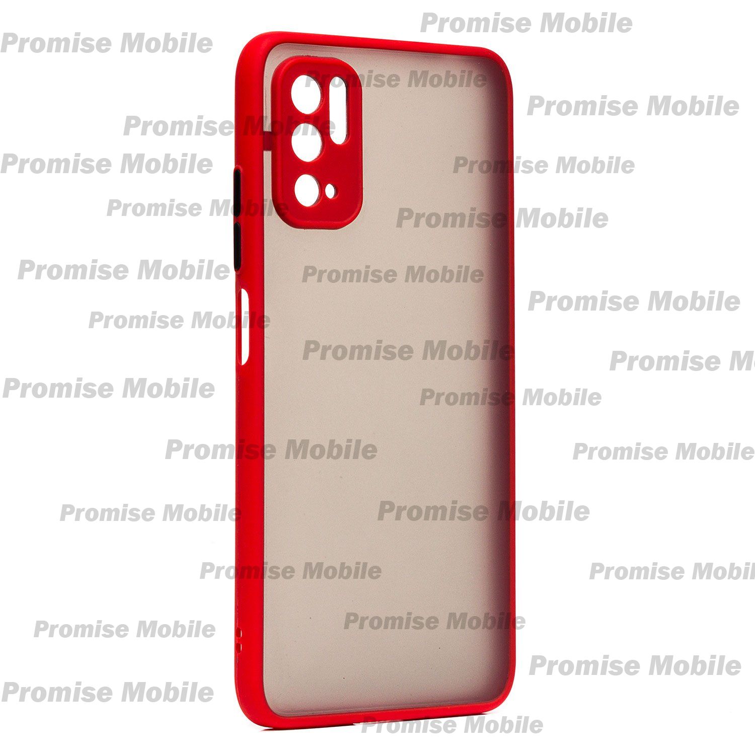 Чехол для Xiaomi Poco M3 Pro 5G пластиковый с окантовкой <красный> ― Розничный PromiseMobile