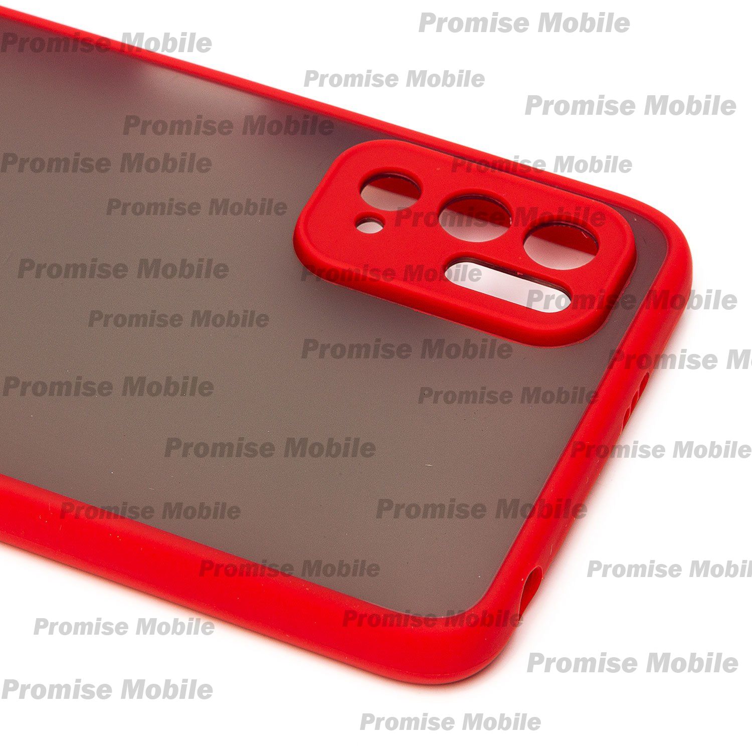 Чехол для Xiaomi Poco M3 Pro 5G пластиковый с окантовкой <красный> ― Розничный PromiseMobile