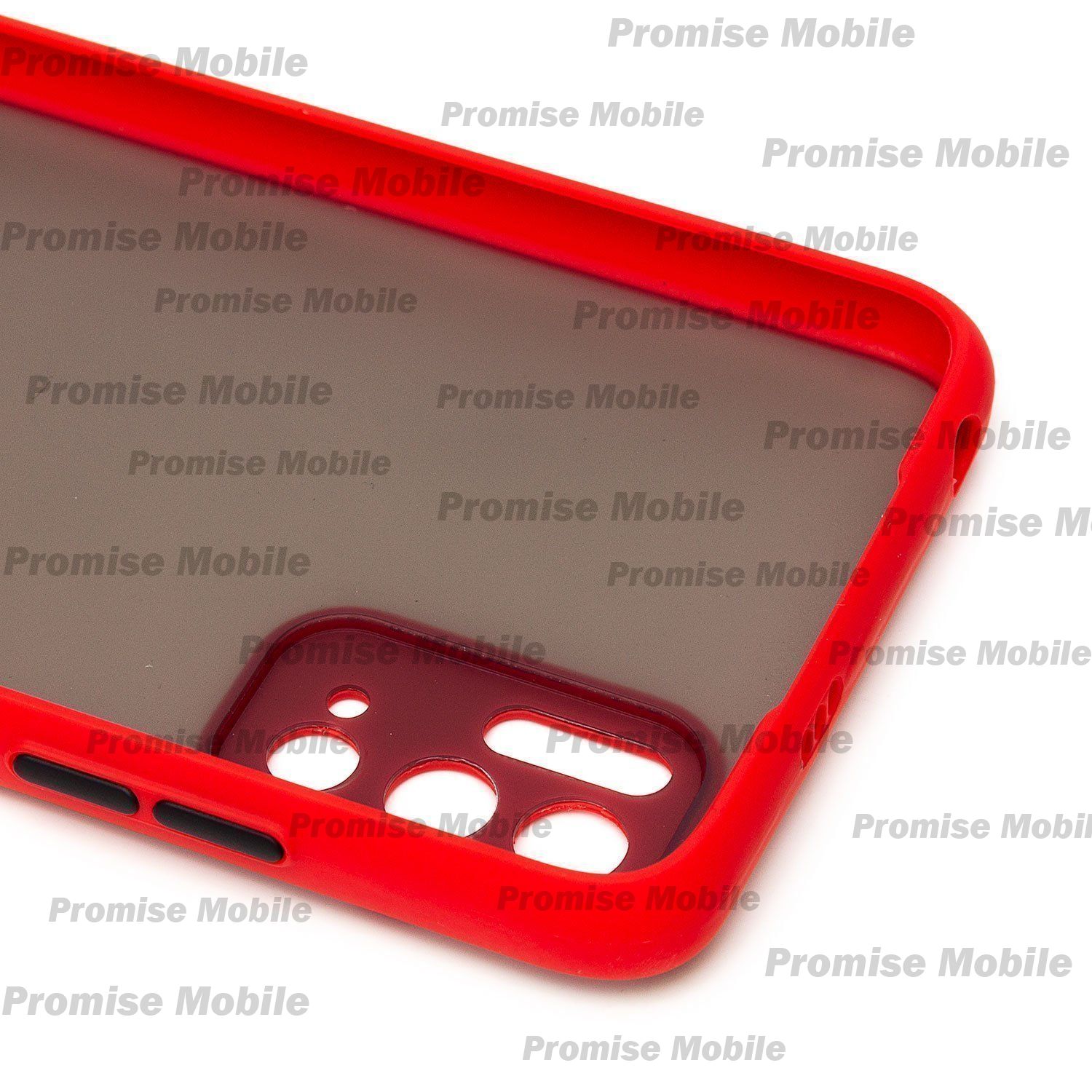 Чехол для Xiaomi Poco M3 Pro 5G пластиковый с окантовкой <красный> ― Розничный PromiseMobile
