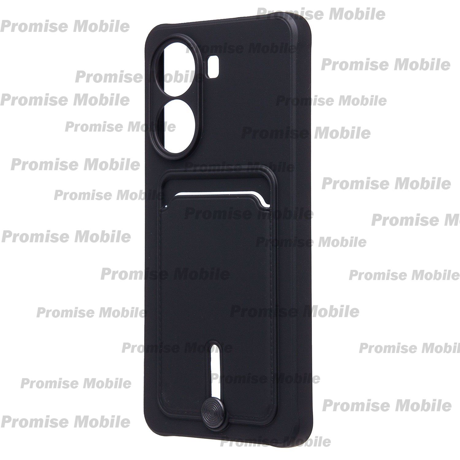 Чехол для Xiaomi Poco X7 Pro силиконовый с картхолдером №4 <черный> ― Розничный PromiseMobile