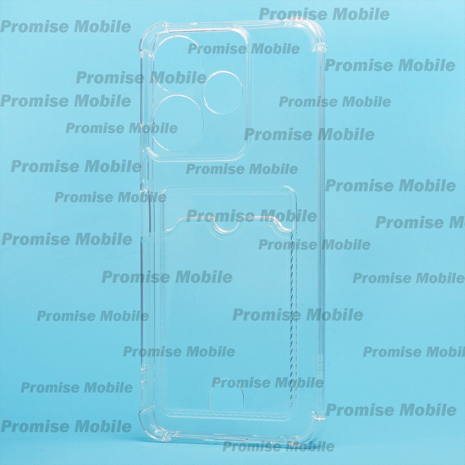 Чехол для Xiaomi Redmi 13 силиконовый с картхолдером №2 <прозрачный> ― Розничный PromiseMobile
