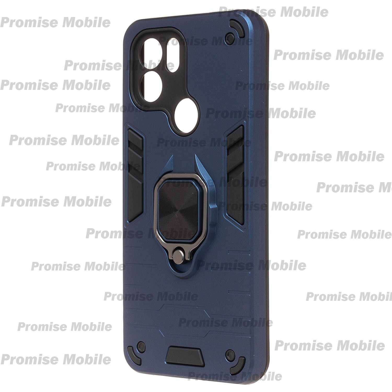 Чехол для Xiaomi Poco C50 силиконовый противоударный с кольцом <синий> ― Розничный PromiseMobile