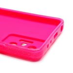 Чехол для Xiaomi M2101K6G силиконовый с блестками №3 <розовый>