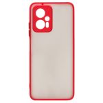 Чехол для Xiaomi Redmi Note 11T Pro пластиковый с окантовкой <красный>