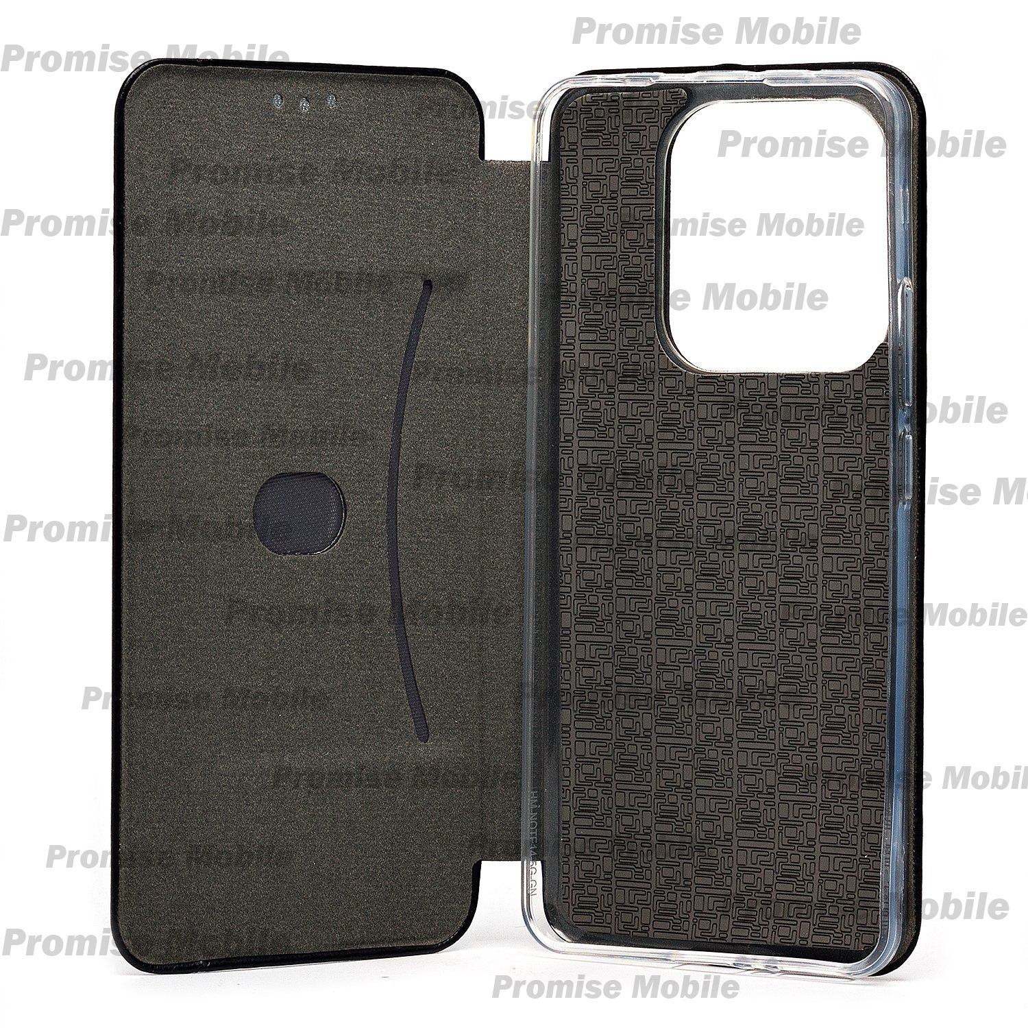 Чехол для Xiaomi Redmi Note 14 5G флип боковой кожзам №3 <черный> ― Розничный PromiseMobile