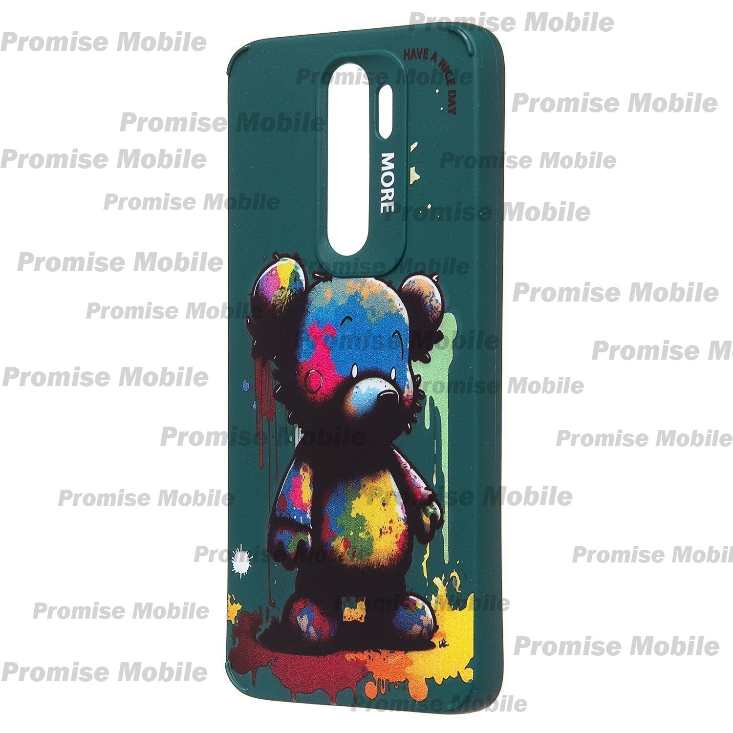 Чехол для Xiaomi M1906G7E силиконовый (рис. 335/медведь) <темно-зеленый> ― Розничный PromiseMobile