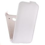 Чехол для Alcatel OT 4035D (One Touch Pop D3) флип кожзам №1 <белый>