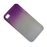 Чехол для Apple iPhone 4s пластиковый капельки воды <прозрачно-фиолетовый>