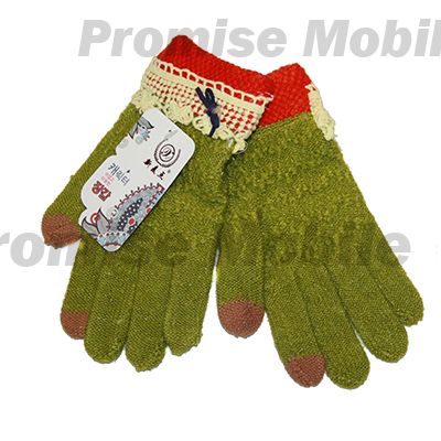 Перчатки для ёмкостных тачскринов (размер S) №11 <зеленый> ― Розничный PromiseMobile