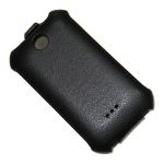 Чехол для Fly IQ246 (Power) флип кожзам №1 <черный>