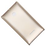 Чехол для Microsoft 435 Lumia Dual Sim задняя крышка пластик ребристый Nillkin <золотой>
