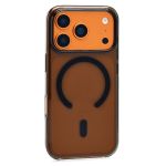 Чехол для Apple iPhone 18 Pro пластиковый MagSafe Сlear Сase <черно-прозрачный> (премиум)