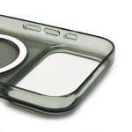 Чехол для Apple iPhone 18 Pro пластиковый MagSafe Сlear Сase <черно-прозрачный> (премиум)