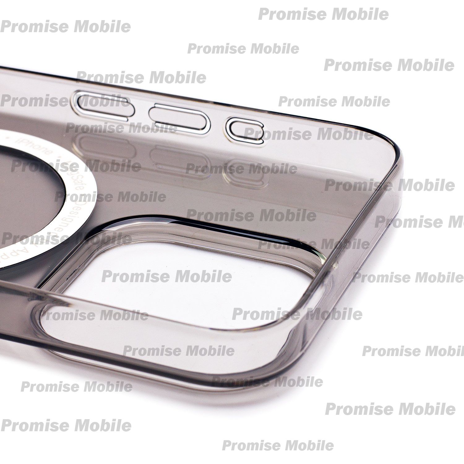 Чехол для Apple iPhone 15 Pro пластиковый MagSafe №4 <черный> (премиум) ― Розничный PromiseMobile
