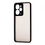 Чехол для Realme 14 5G пластиковый с окантовкой <черный>