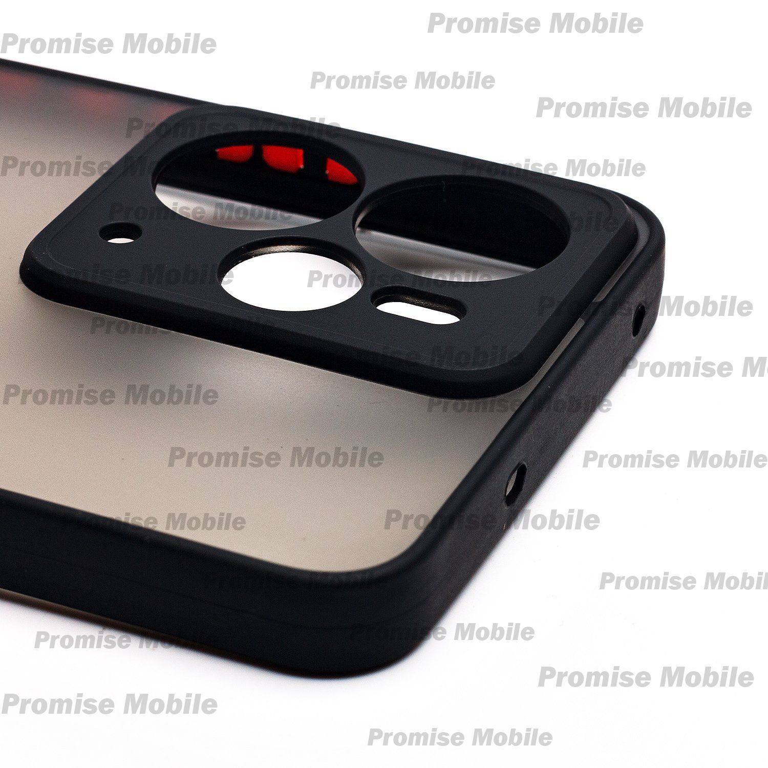 Чехол для Realme 14 5G пластиковый с окантовкой <черный> ― Розничный PromiseMobile