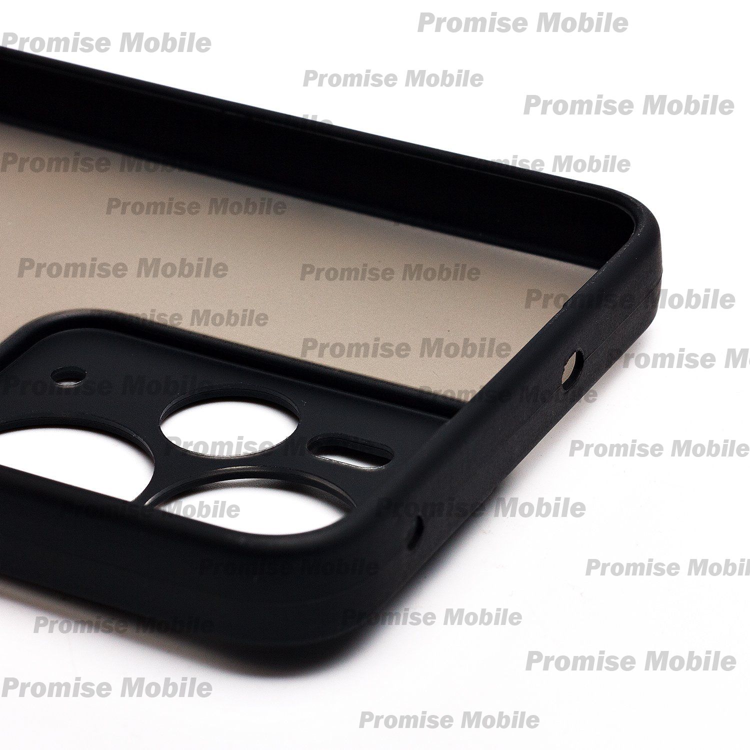 Чехол для Realme 14 5G пластиковый с окантовкой <черный> ― Розничный PromiseMobile