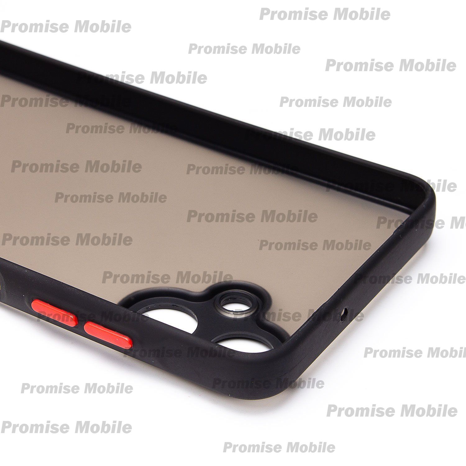 Чехол для Samsung SM-A065F (Galaxy A06) пластиковый с окантовкой <черный> ― Розничный PromiseMobile