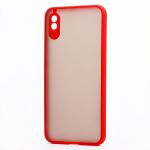 Чехол для Xiaomi Redmi 9A пластиковый с окантовкой <красный>