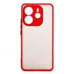 Чехол для Xiaomi Redmi Note 14 пластиковый с окантовкой <красный>