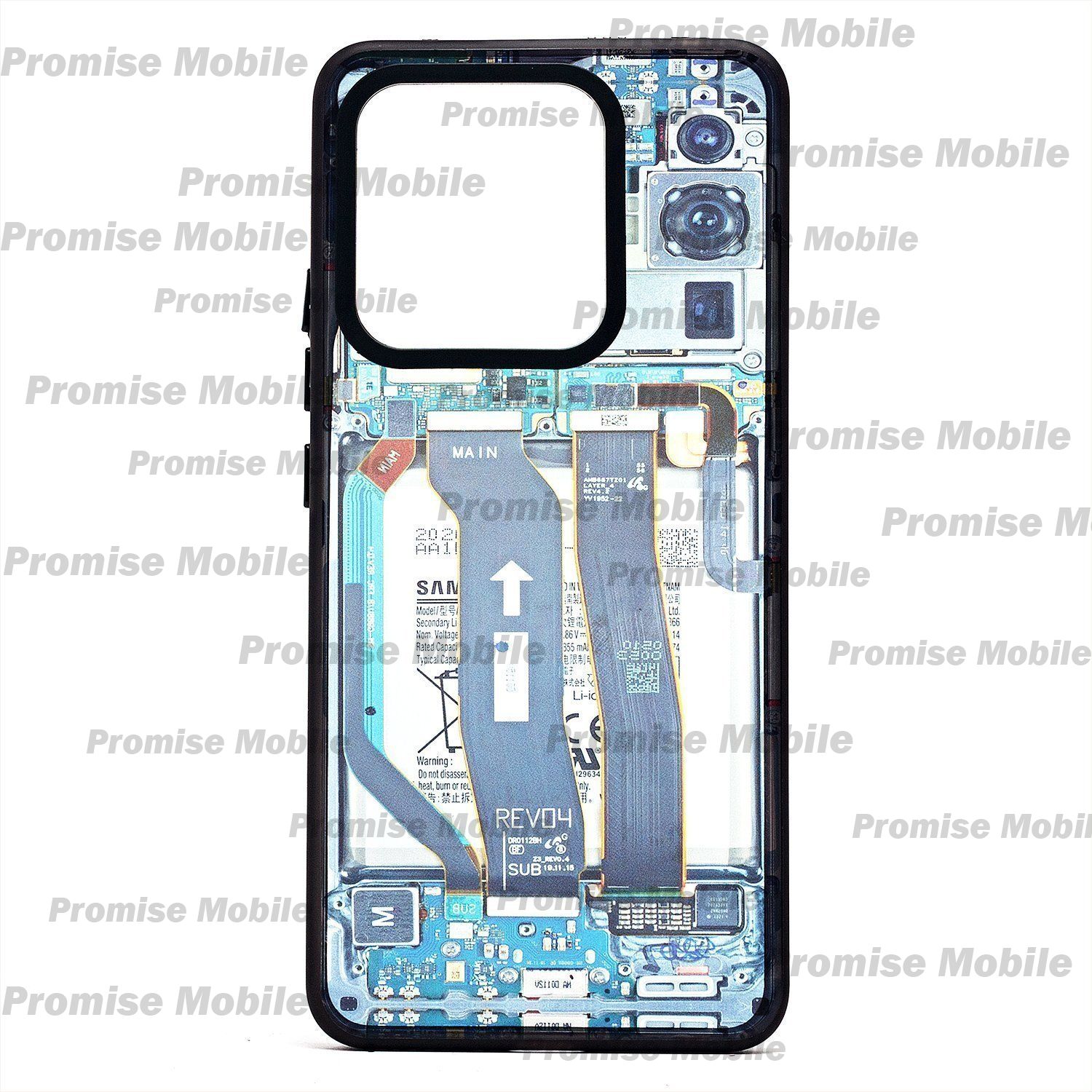 Чехол для Xiaomi 23124RA7EO пластиковый (рис. 088) <голубой> ― Розничный PromiseMobile