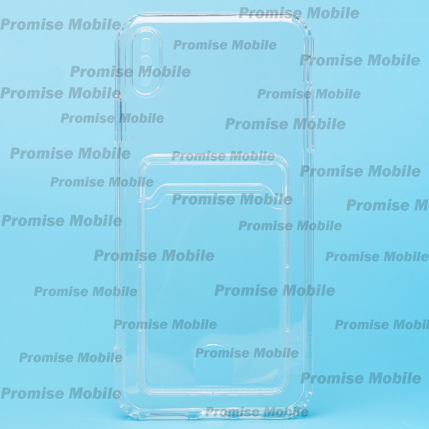Чехол для Apple iPhone Xs Max силиконовый с картхолдером №2 <прозрачный> ― Розничный PromiseMobile