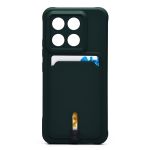 Чехол для Xiaomi 14 силиконовый с картхолдером №4 <темно-зеленый>