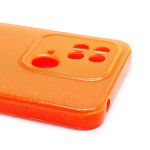 Чехол для Xiaomi 220333QAG силиконовый с блестками №3 <оранжевый>