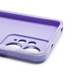 Чехол для Xiaomi 23021RAA2Y силиконовый с блестками №3 <светло-фиолетовый>