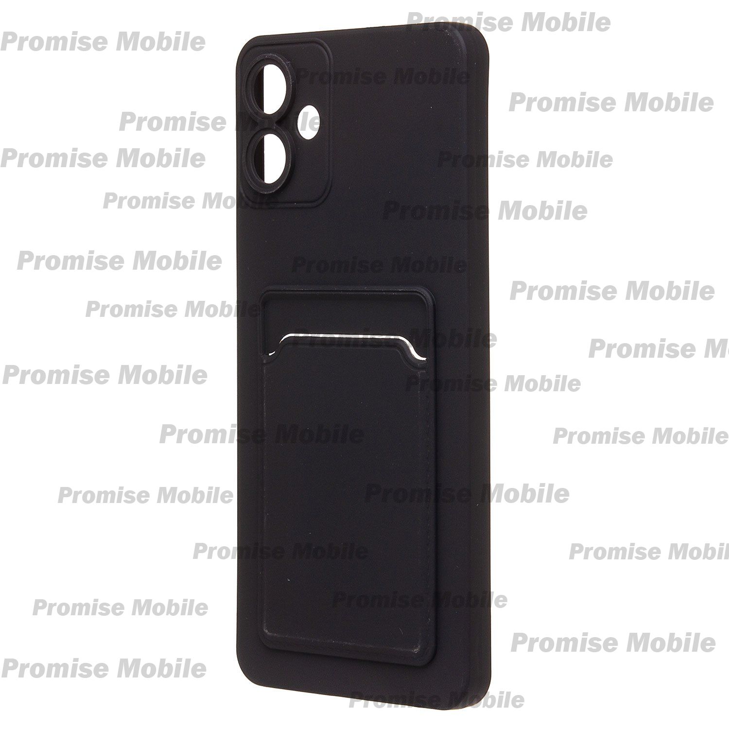 Чехол для Samsung SM-A065F (Galaxy A06) силиконовый с картхолдером №9 <черный> ― Розничный PromiseMobile