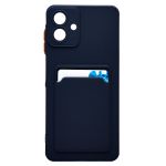 Чехол для Samsung SM-A075F (Galaxy A07) силиконовый с картхолдером №9 <темно-синий>